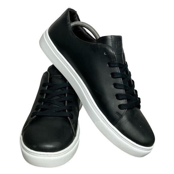 Helm The Xander Mens Size 11M Black Leather Sneakers Shoes Brazil WORN TWICE - Picture 3 of 8